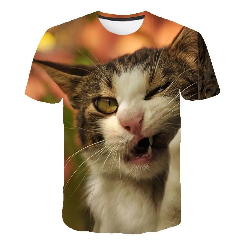 Vasaros 3D marškinėliai vyrams Spausdinti Gyvūnų Vyrų/Moterų 2020 M. Newst kačiukas Spausdinti Funny cat Trumpas Rankovės paprasto marškinėliai 3D dizaino Marškinėlius Vyras