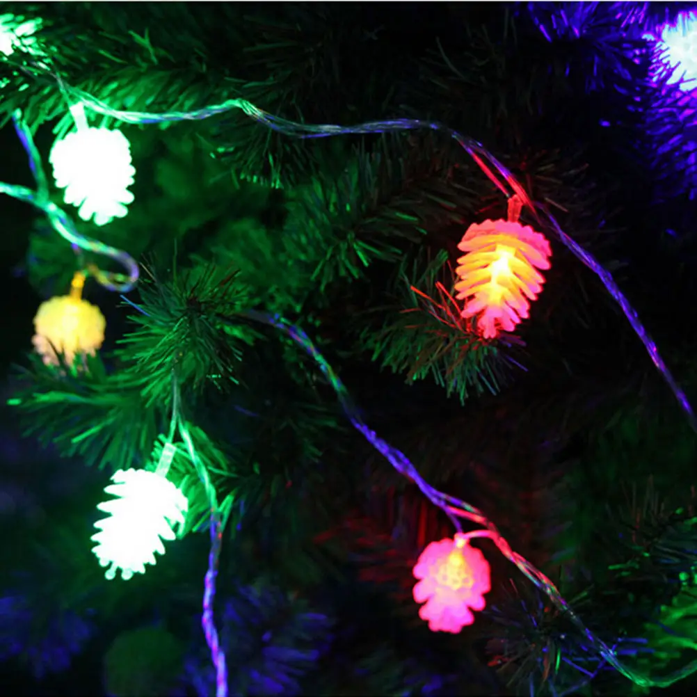 2.2 M 20 Led String žibintai Spalvinga Pušies Kankorėžis Kalėdų eglutės šventė apdaila, patalpų apšvietimas, lauko Pasakų Žibintai