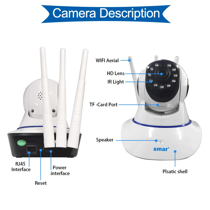 Smar Belaidžių IP kamerų 1080P Home Security WIFI IP Kameros Stebėjimo Kamera, Naktinio Matymo VAIZDO Kamera Kūdikio stebėjimo 1920*1080