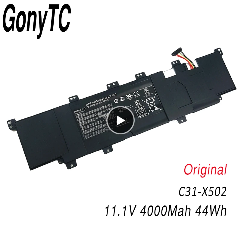 GONYTC Originalus Naujas C31-X502 Baterija ASUS VivoBook X502 X502c X502ca S500C S500CA PU500C PU500CA 11.1 V 44WH