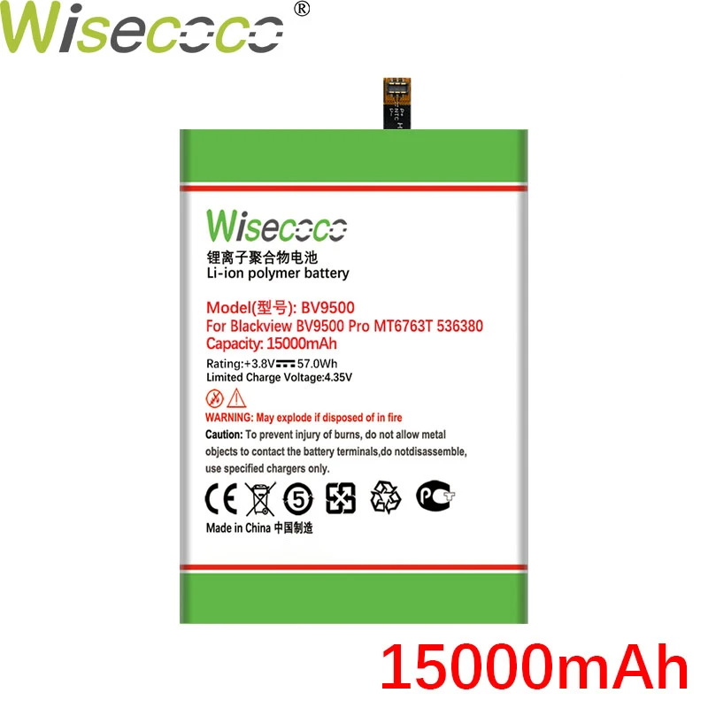WISECOCO 15000mAh BV9500 Baterija Blackview BV9500/ BV9500 Pro Telefonu Naujausias Gamybos Aukštos Kokybės Baterija+Sekimo Numerį