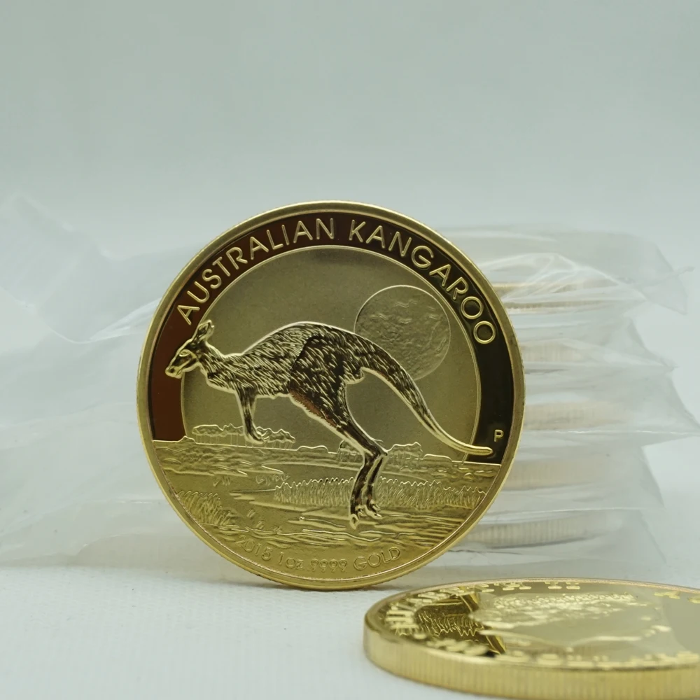 5vnt/daug Kengūra Australijoje monetų Elizabeth II CollectionCommemorative auksą, sidabrą, Monetas, Verslo Dovanos, Kūrybos Dovana