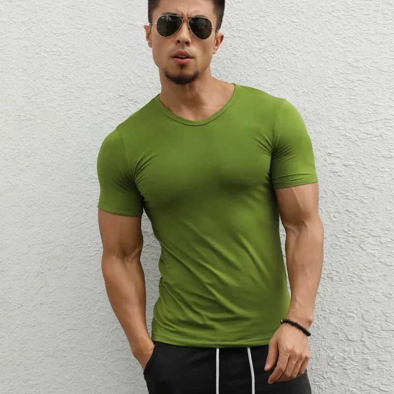 J628-fitneso Treniruotės vyrams trumpomis rankovėmis marškinėliai vyrams šilumos raumenų kultūrizmo dėvėti suspaudimo Elastinga Slim naudotis drabužiai