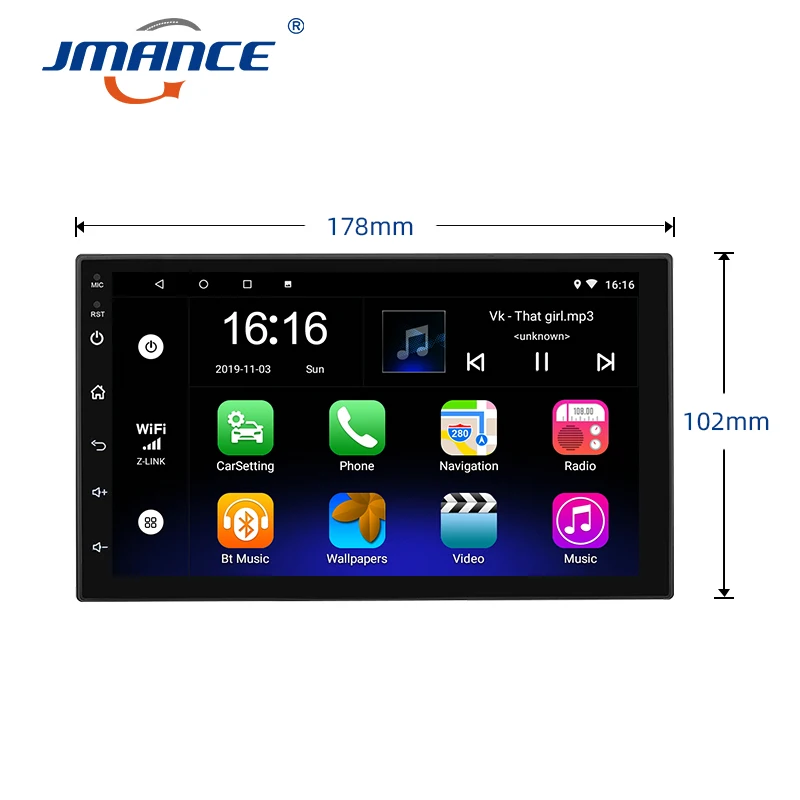 JMANCE Automobilio Radijo Android Grotuvas, 2 Din GPS Multimedijos Autoradio 7