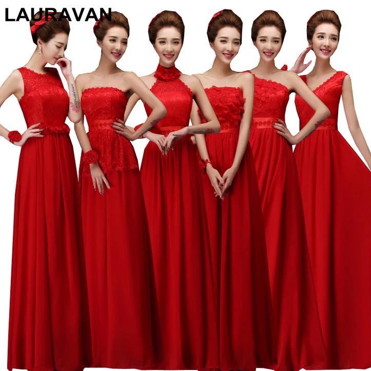 Ilgai kuklus raudona spalva oficialų šifono nėrinių foral peplum moterų, mergaičių bridesmaid wrap bridemaide šalis suknelė elegantiškas 2020 m.