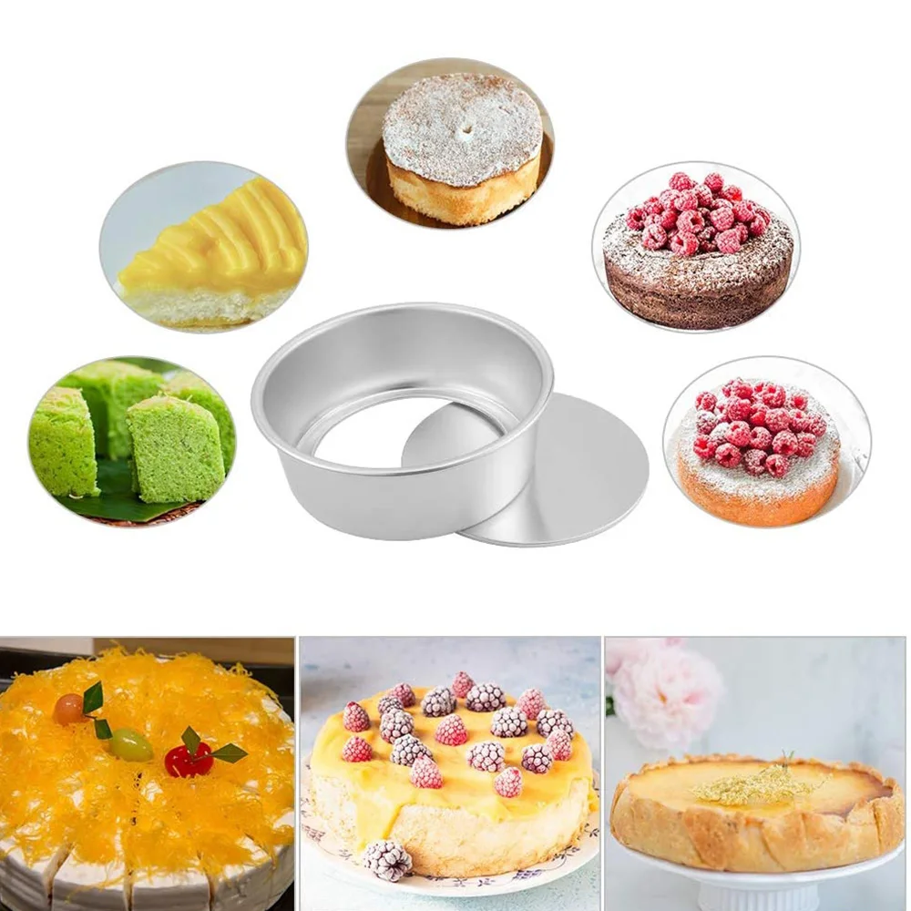Apvalios Torto Formos Pan Metalo Aliuminio Lydinio Non-Stick Galiniais Apačioje Karščiui Atsparaus Putėsiai Šifono 6,7,8 Colių Virtuvės Bakeware