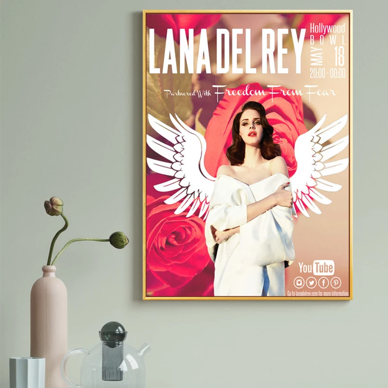 Lana Del Rey Pop Art Sienos Menas Drobė Nuotraukas Tapyba, Plakatas Kambaryje Namų Puošybai Plakatai Ir Spausdina Dekoratyvinis Cuadros