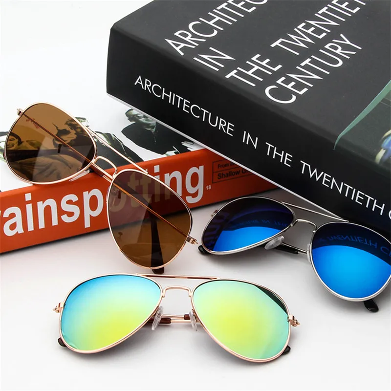 JAXIN Mada vaikams multi-color varlė veidrodis, mielas tendencija vaikai akiniai nuo saulės padengtas anti-radiacijos berniukas mergaitė akinius UV400 Akiniai