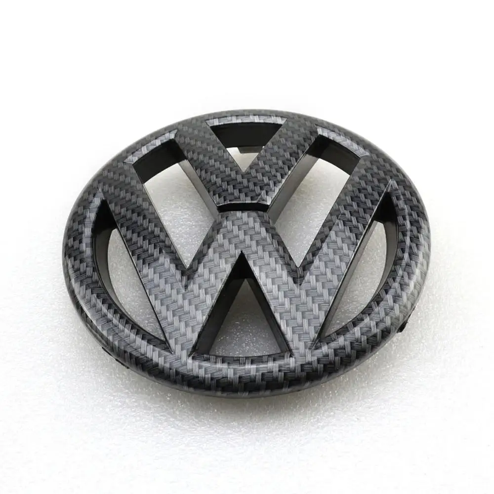 Anglies Pluošto 130mm Priekinės Grotelės, Grotelės Ženklelis Automobilio Logotipas, Emblema Volkswagen Jetta MK6 2011 2012 2013