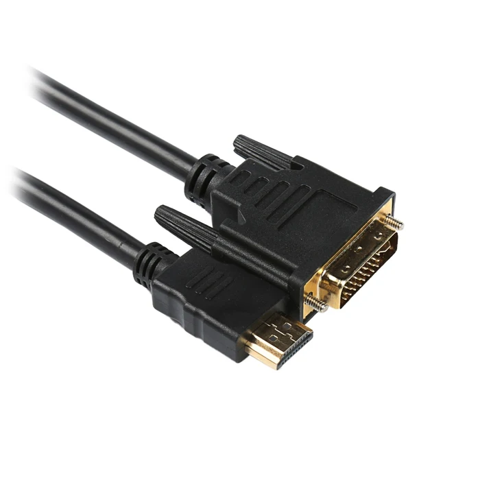 HDMI į DVI kabelis, juodos spalvos