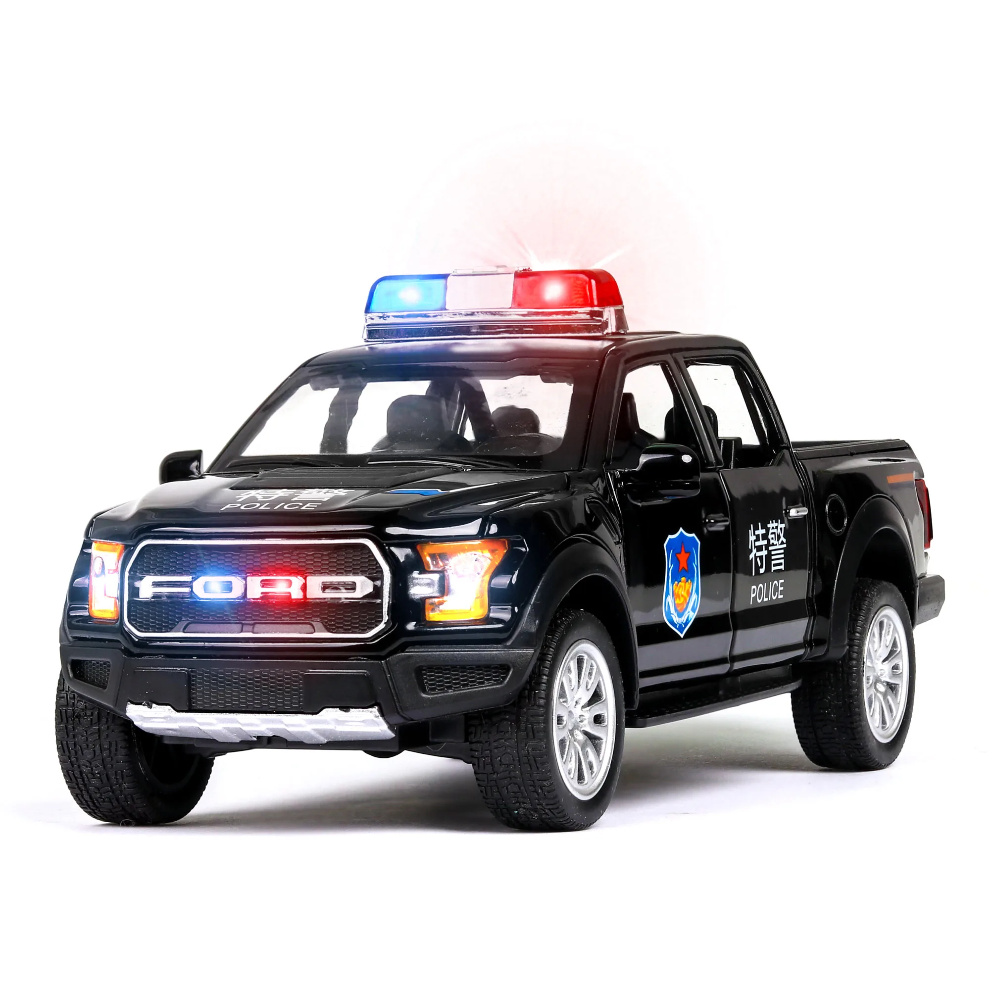 FORD RANGER 1:32 Automobilio Modelį Diecasts Žaislinės Transporto priemonės Garso, Šviesos, Traukti Atgal, Karšto Pardavimo Žėrintis policijos Vaikams, Žaislai, Automobilių Christmas Kūdikiui