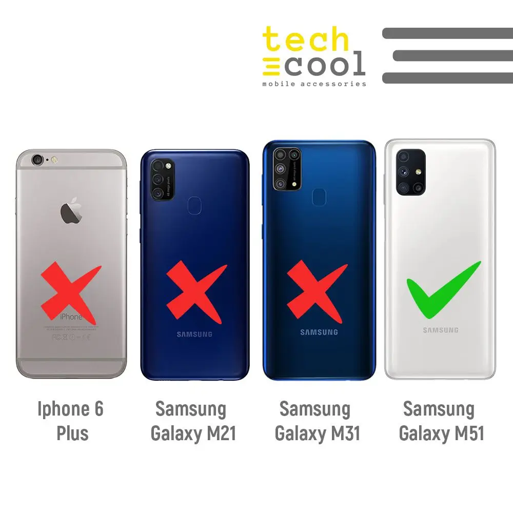 FunnyTech®Case cover for Samsung Galaxy M51 l skaidraus biedronka atveju
