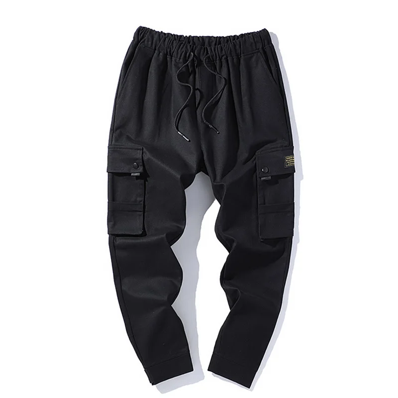 Mados Vyrų Krovinių Kelnės Hip-Hop Poilsiu Krovinių Kelnės Vyrų Haremas Kelnės Multi-Pocket Vyras Sweatpants Streetwear Laisvalaikio Vyriškos Kelnės