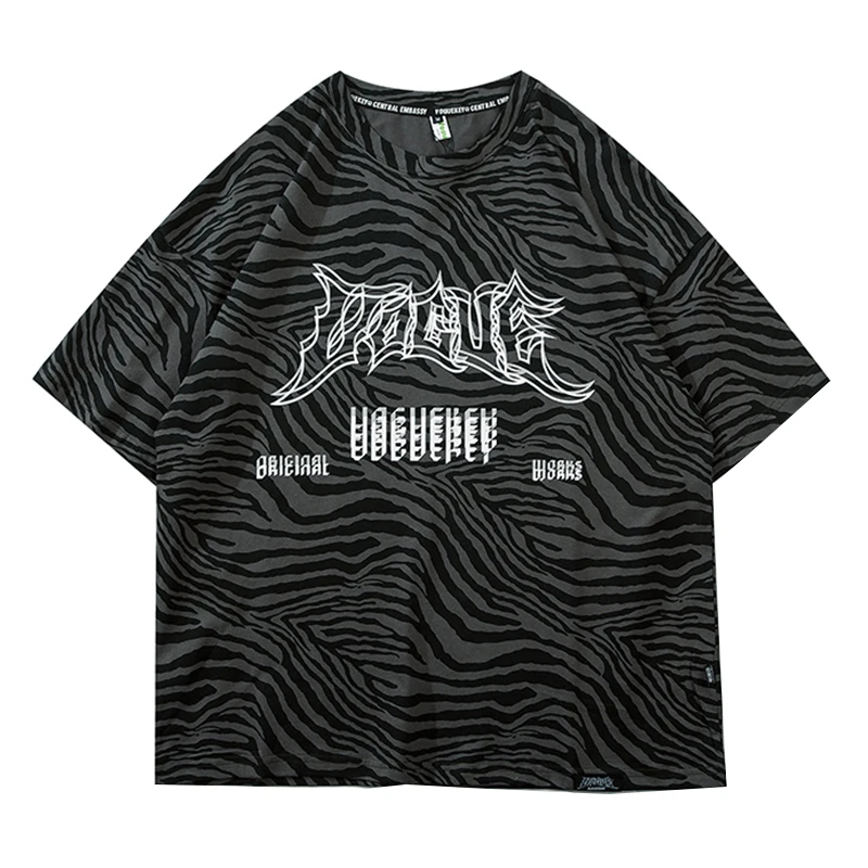 Dryžuotas Europos ir Amerikos banga prekės zebra trumpomis rankovėmis T-shirt moterų ins banga pusė rankovės 2020 naujas vasaros striukė prarasti Kor
