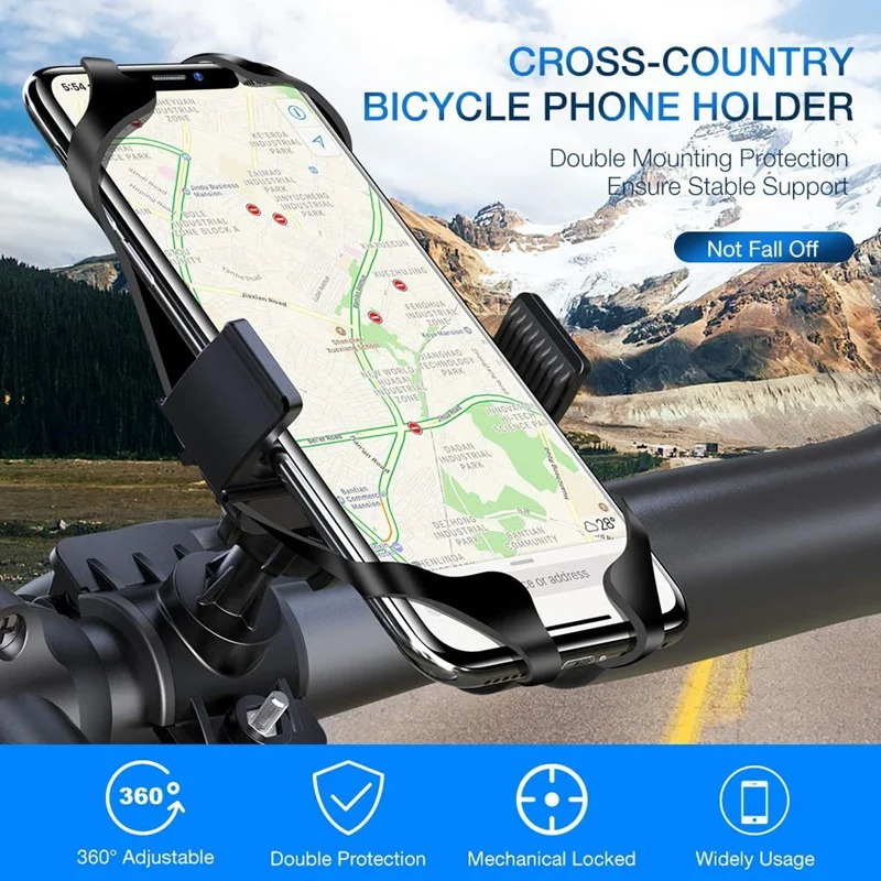 360°Pasukti Motociklą Mobilųjį Telefoną Prijungti Universalus Mobiliojo Telefono Dviračių Stovo Rankenos & Motociklo Savininkas Lopšys