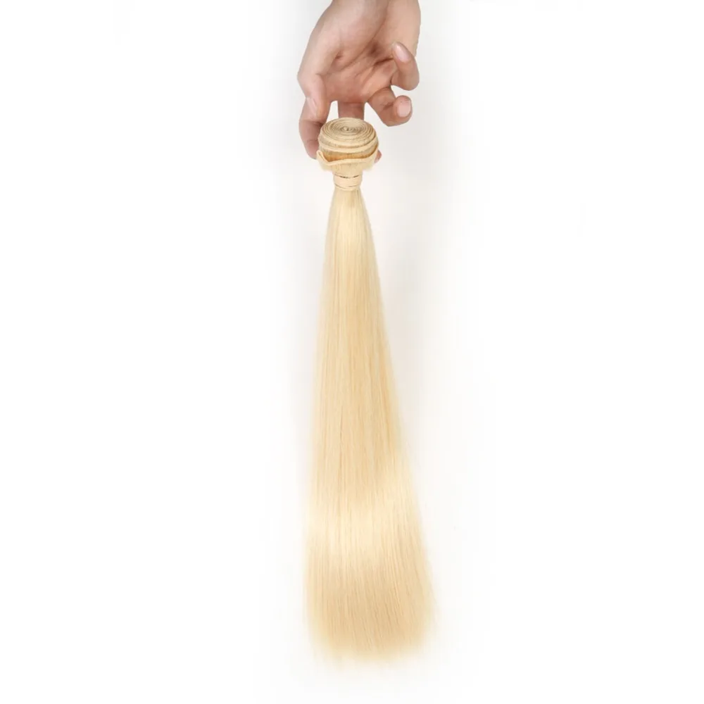 Brazilijos Tiesiai Plaukų Pynimas Ryšulių, Žmogaus Plaukų Pluoštas 1pc 613 Blond Remy Plaukai Priauginimui 3 ar 4 Komplektus Galite Nusipirkti Smoora