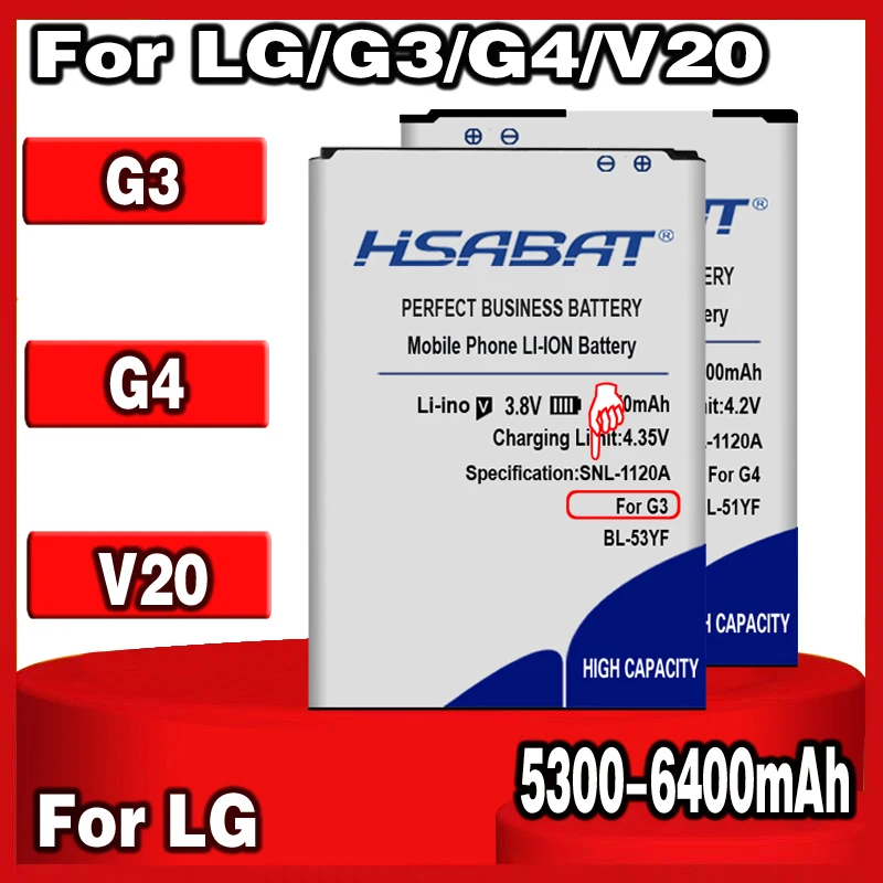 BL-51YF Baterija LG G4, G3 V20 H810 H815 H818 H819 BL-53YH D858 D855 D857 D859 BL-44E1F H990 F800 VS995 US996 LS997