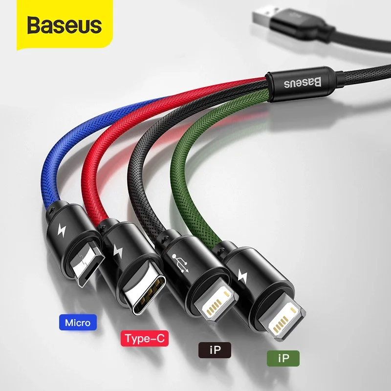 Baseus 4 in 1, USB Kabelis, skirtas 