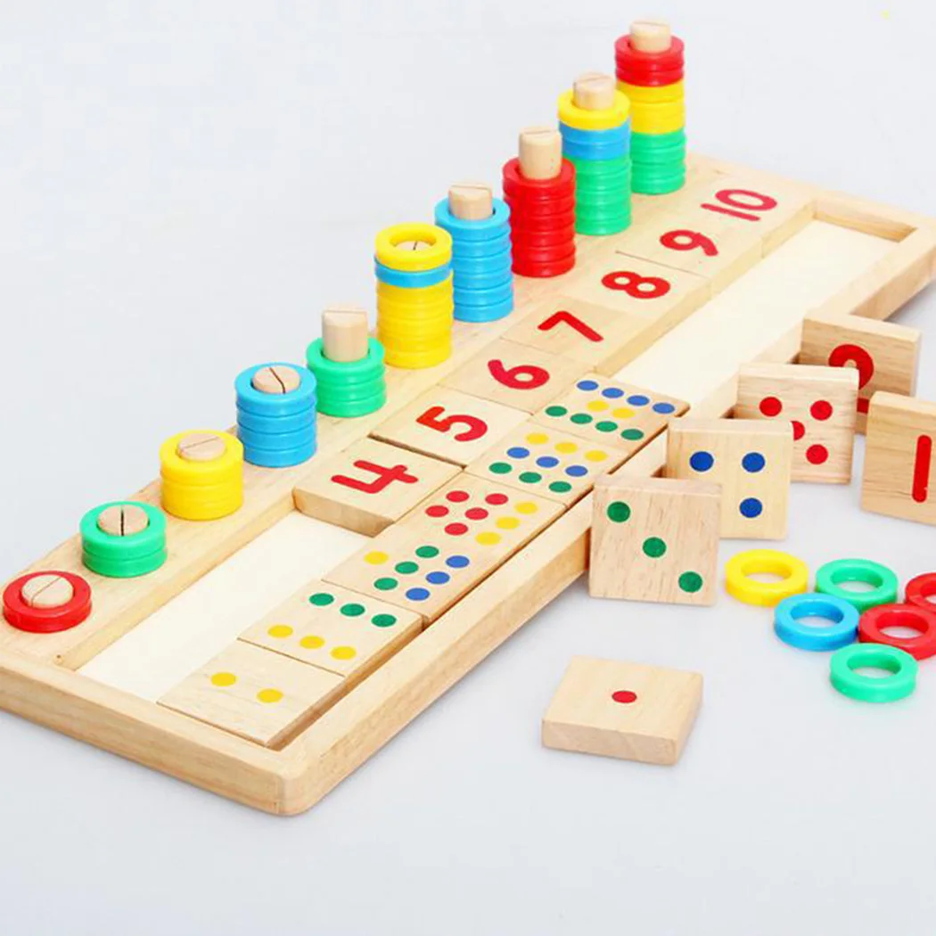 Vaikai Mediniai Montessori Medžiagų Mokymosi Skaičiuoti Numerių Atitikimo Ankstyvojo Ugdymo Matematikos Mokymo Žaislai, Logaritminis Valdyba