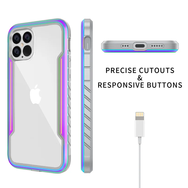 IPhone 12 11 mini Pro Max skaidrų dangtelį, prabangus Metalinis rėmas Mobiliojo telefono dėklas Skirtas iPhone 12 11 mini Pro Max