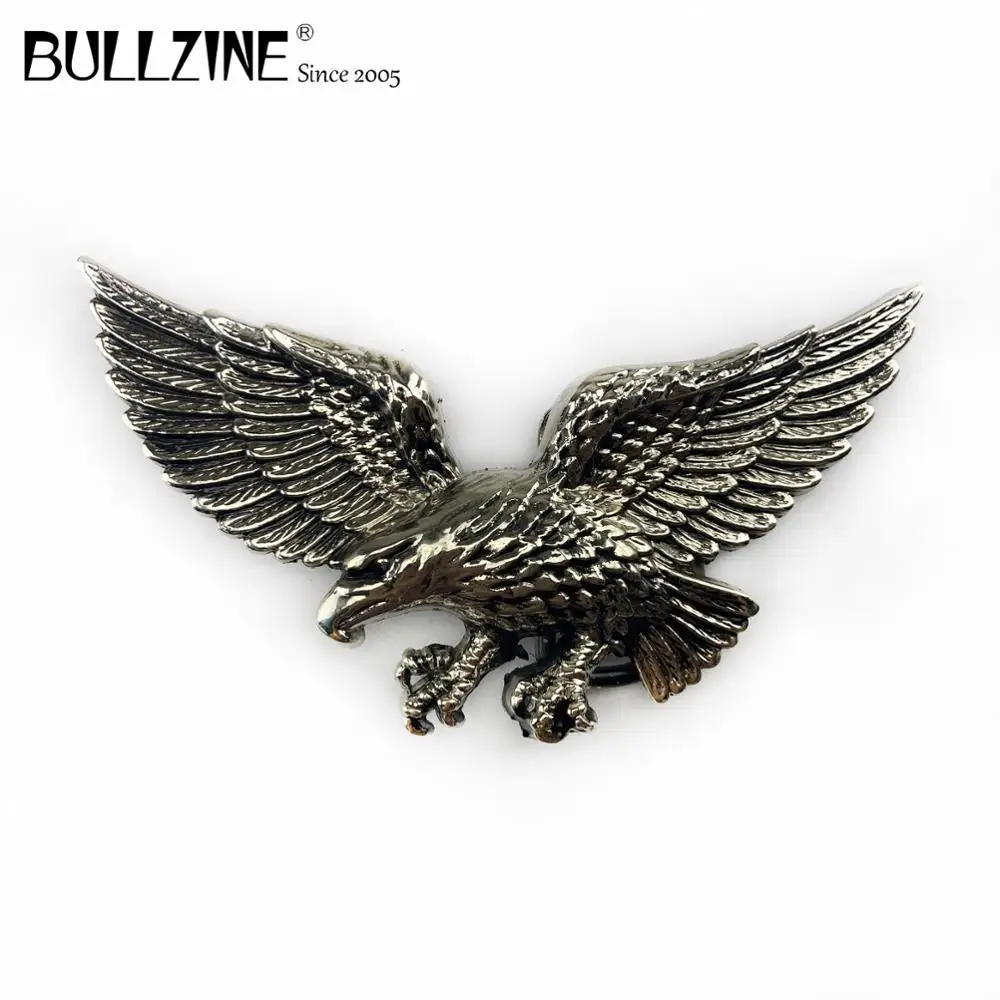 Į Bullzine Flying eagle diržo sagtis su sidabro apdaila FP-01247-2 su 4cm plotis, kilpos