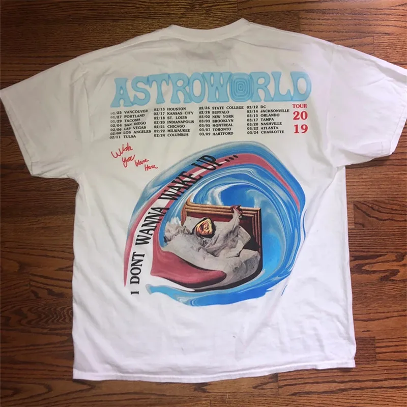 19ss Scott Travis AstroWorld aš nenoriu Pabusti marškinėliai Vyrams W 1:1, Geriausias Kokybės sportinius marškinėlius, Viršuje Tee ASTROWORLD T-shirts