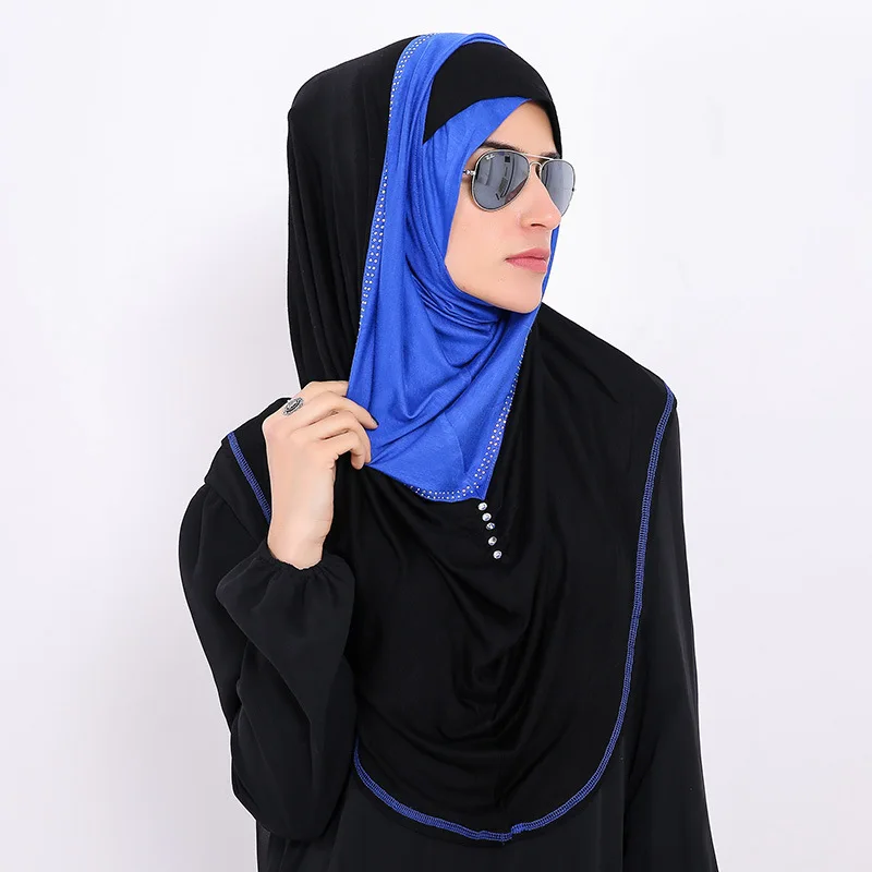Medvilnės Islamas Moterų Lengva Dėvėti Skara Kratinys Hijabs Musulmonų Moterų galvos Apdangalai Mergina Kepurė