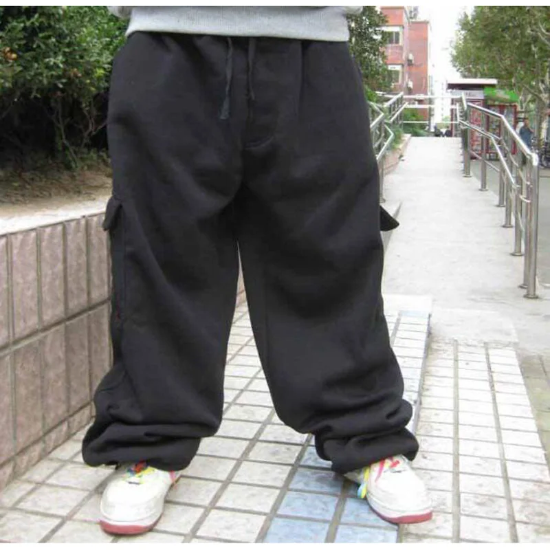 Sweatpants Hip-Hop Šokių Mens Kelnės Kelnės Atsitiktinis Poilsiu Prarasti Krovinių Kelnės Plačios Kojos Poliesteris Vyrų Drabužiai Plius Dydis 4XL 5XL