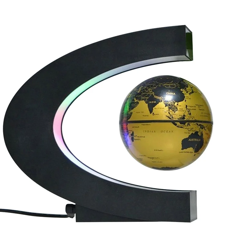 Magnetic Levitation Pasaulyje Plaukiojantis Pasaulio Žemėlapyje Kamuolys Lempos Kietas Apšvietimo Office Home Apdailos Sausumos Pasaulyje Lempa