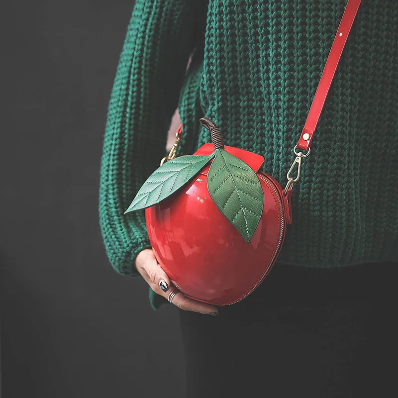 Nemokamas pristatymas Apple Formos Krepšys Mielas Juokingas Moterų Vakare Maišelį Šalis Vestuvių Sankabos Piniginės Grandinės Pečių Maišą gimtadienio dovana