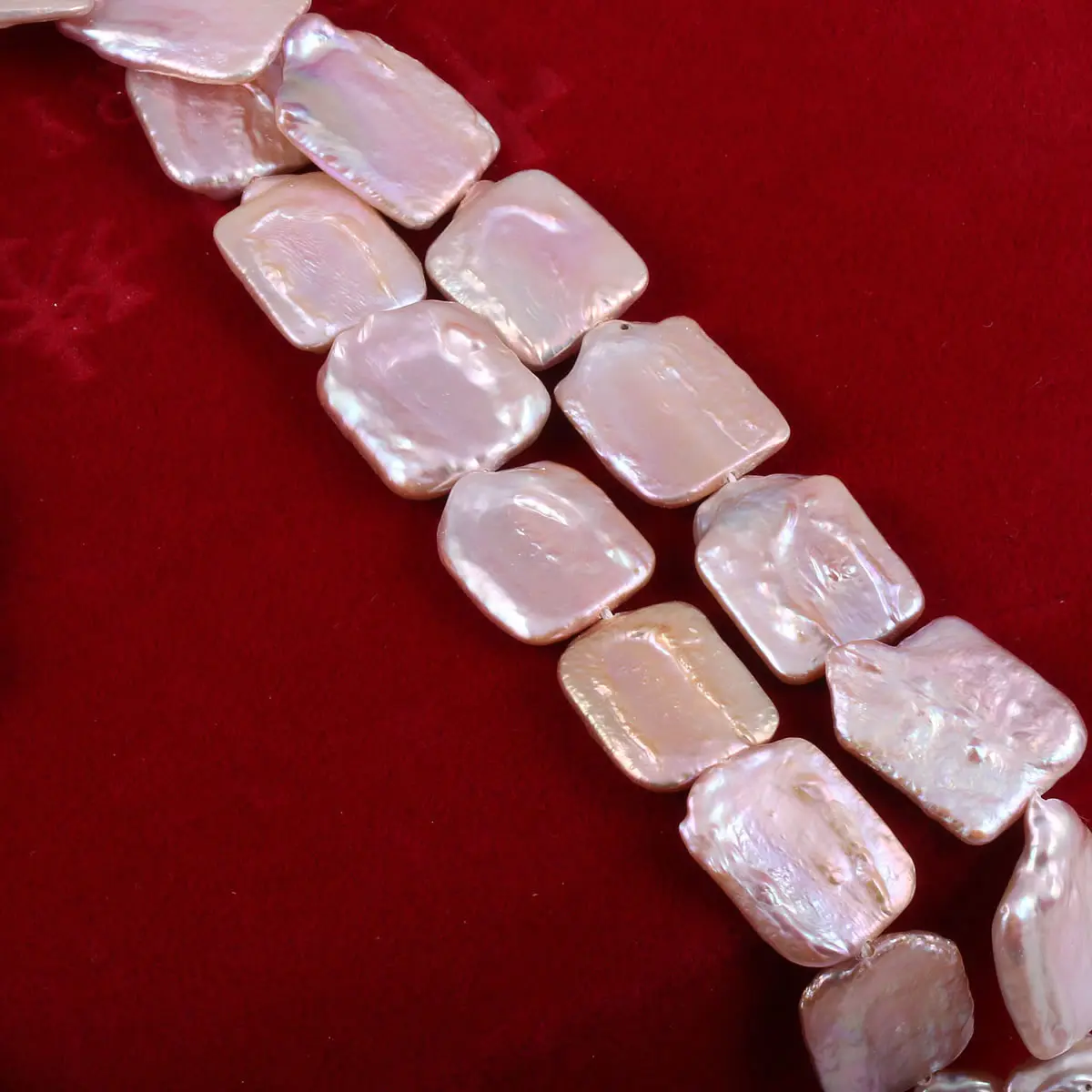 Natūralūs Gėlavandenių Perlų Duobute Kvadrato Formos Prarasti Karoliukų, skirta 