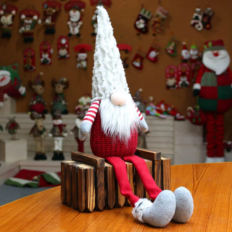 Kalėdų Beveidis Lėlės Naujųjų Metų Miško Kalėdų Senelis Sėdi Laikysena DecorationsFor Namuose Šventinę Šalies Prekių Kalėdos Navidad