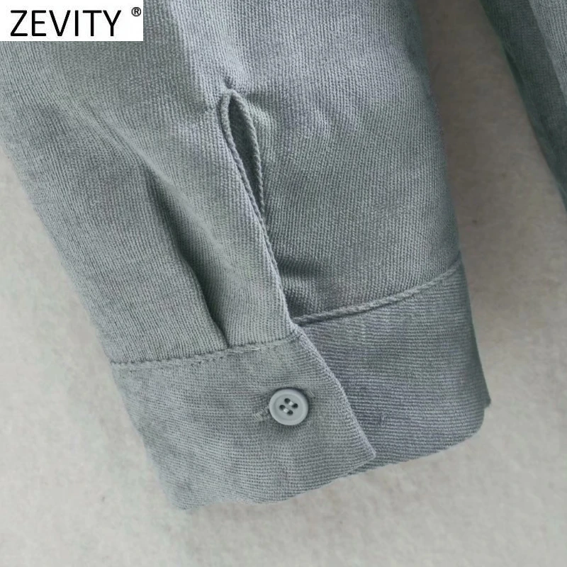 Zevity 2021 Moterų Derliaus Pasukite Žemyn Apykaklės, Kišenės Apdailos Marškinėliai Moteriška Suknelė ilgomis Rankovėmis Atsitiktinis Elastinga Juosmens Vestido DS4989