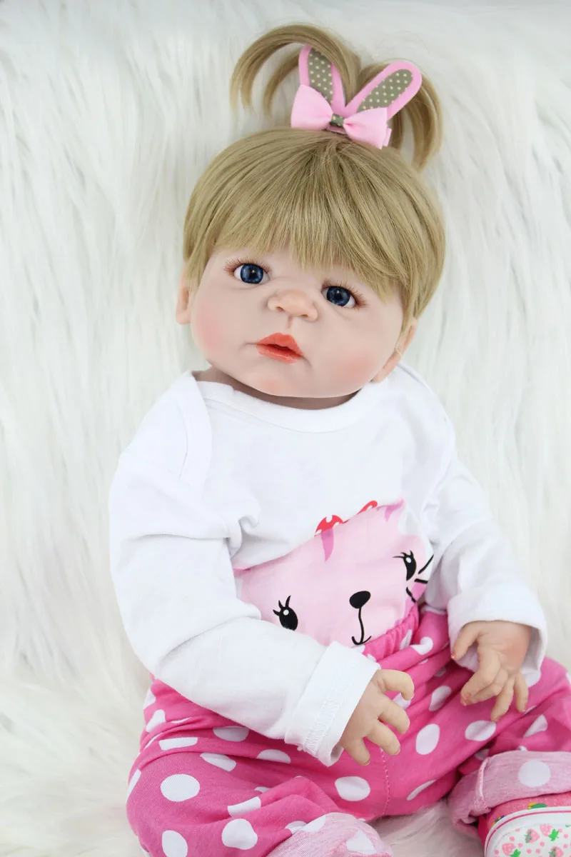 BZDOLL 55cm Full Silikono Kūno Atgimsta Mergina, Kūdikių Lėlės, Žaislai, Naujagimių Princesė Kūdikių Lėlės Puikus Gimtadienio Dovana Vaikui Metu
