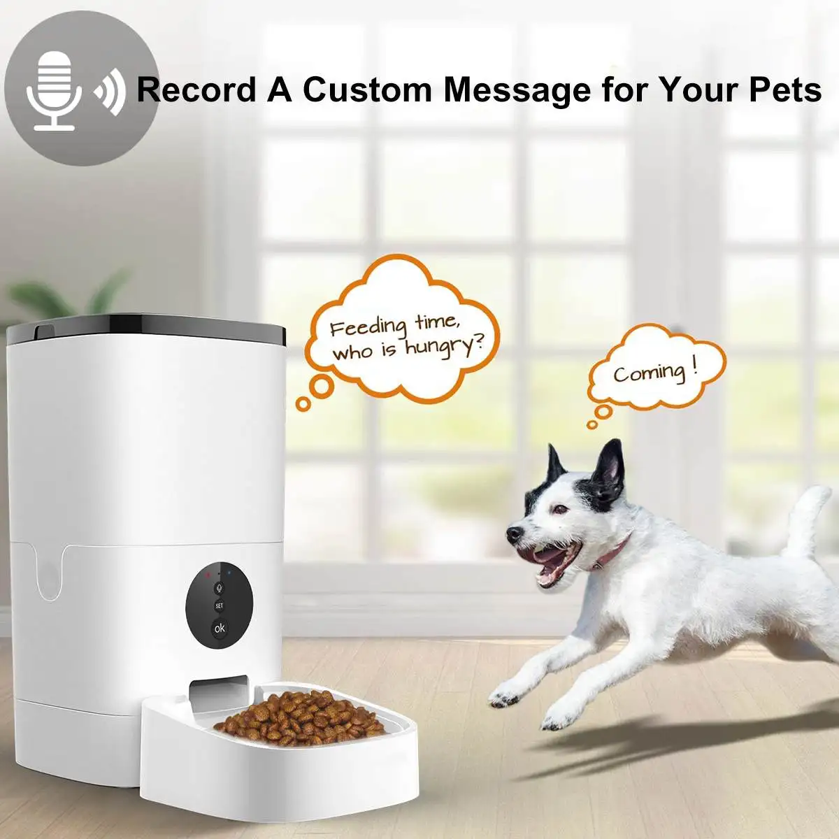 [Video/WiFi/Mygtuką Versija] 4L/6L Automatic Pet Feeder Smart Kačių, Šunų Maisto Dozatorius Nuotolinio Valdymo PROGRAMĖLĘ Laikmatis