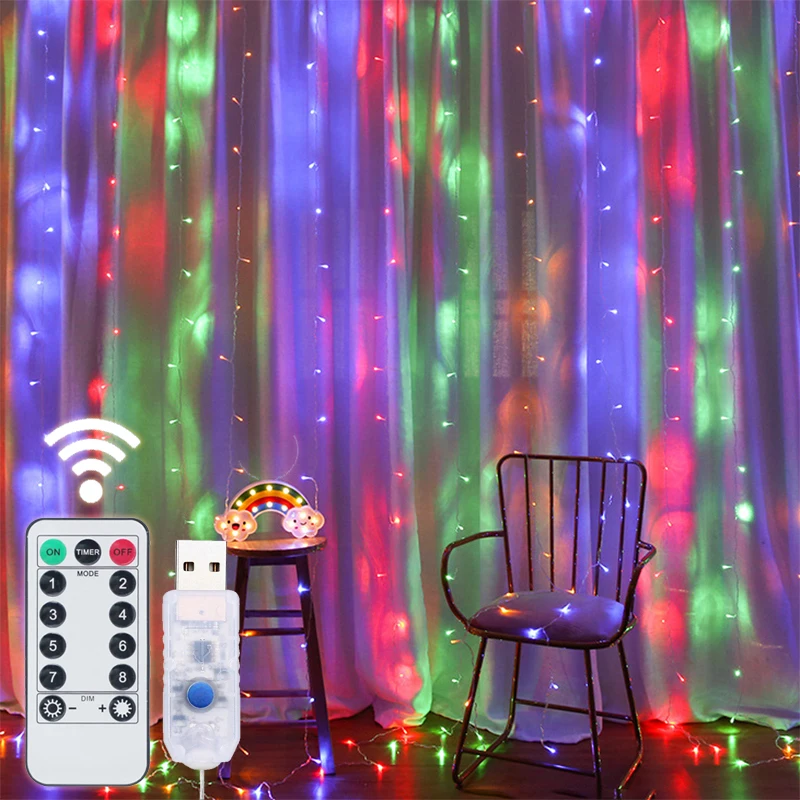LED Nuotolinio Žibintai String USB Patalpų Gcurtain Pratęsimo Girlianda Blizgučiais Šviesos Naujųjų Metų Kalėdų Pasakos Dekoratyvinis Apšvietimas