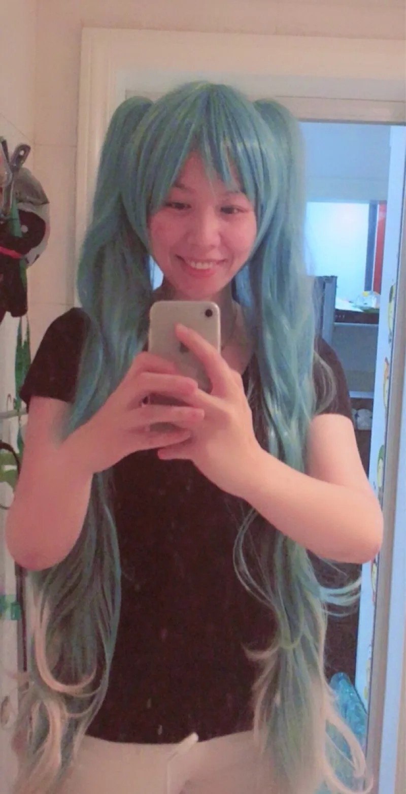 STEBUKLINGA MIRAI Vocaloid Miku Hatsune Cosplay plaukų perukai perukas