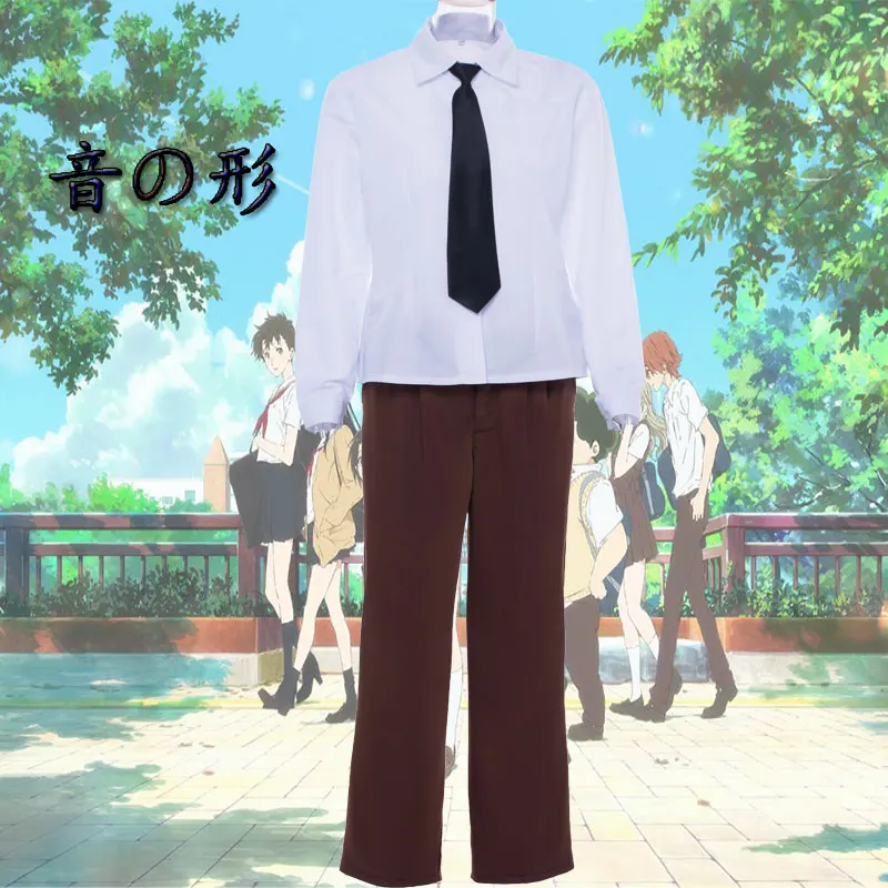 Nemokamas pristatymas Anime Tylus Balsas cosplay ishida shouya cos Japonijos JK vyras Pavasario vasaros Mokyklos uniformos Kasdien kostiumas
