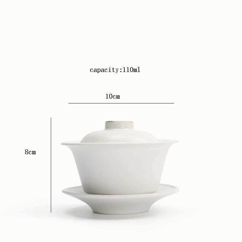 110ML Japoniško stiliaus Debesies Modelio Keramikos Keramikos Gaiwan Cha Hai Kūrybos Dangčio Pu'er Puodą Lėkšte Rinkinys Namų Drinkware Arbatos Virduliai