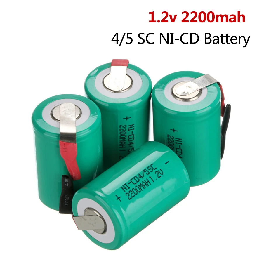 2-20pcs 4/5SC NI-CD Baterijos 1.2 V, 2200mah Sub C Įkrovimo Baterija (akumuliatorius, skirtas 
