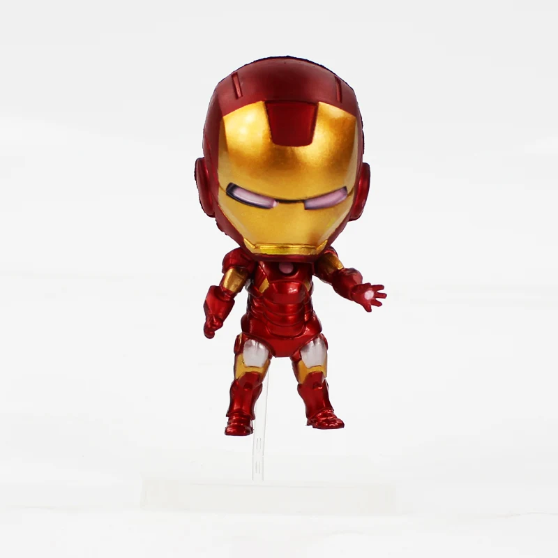 3pcs/Daug Geležinis Žmogus Pav Žaislas Tony Stark Super Herojus Q Versija Modelio Lėlės