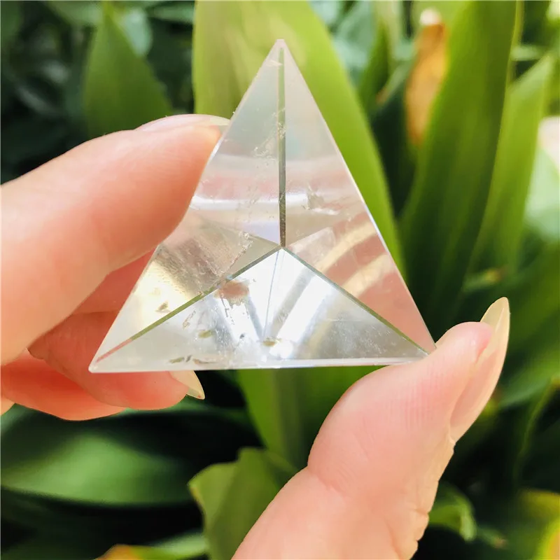Crystal Piramidės GERIAUSIAS Tetrahedron Piramidės 4 Veidus 6 Kraštų 3cm Gamtos Aišku, Kvarco Kristalo Piramidės Reiki Gydymo