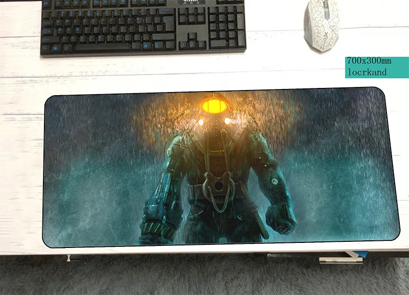 Bioshock padmouse 700x300x2mm žaidimų kilimėlis žaidimas užrakinta krašto pelės mygtukai žaidėjus kompiuterio stalas High-end kilimėlis notbook mousemat pc