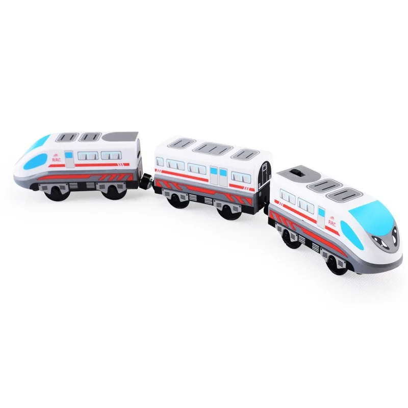 Magnetinio Elektrinio Traukinio Diecast Lizdas Žaislas Elektros Geležinkelio Medienos Žaislas Brio Dainos Vežimų Traukinio Vaikams Dovanų Elektrinio Traukinio Žaislai