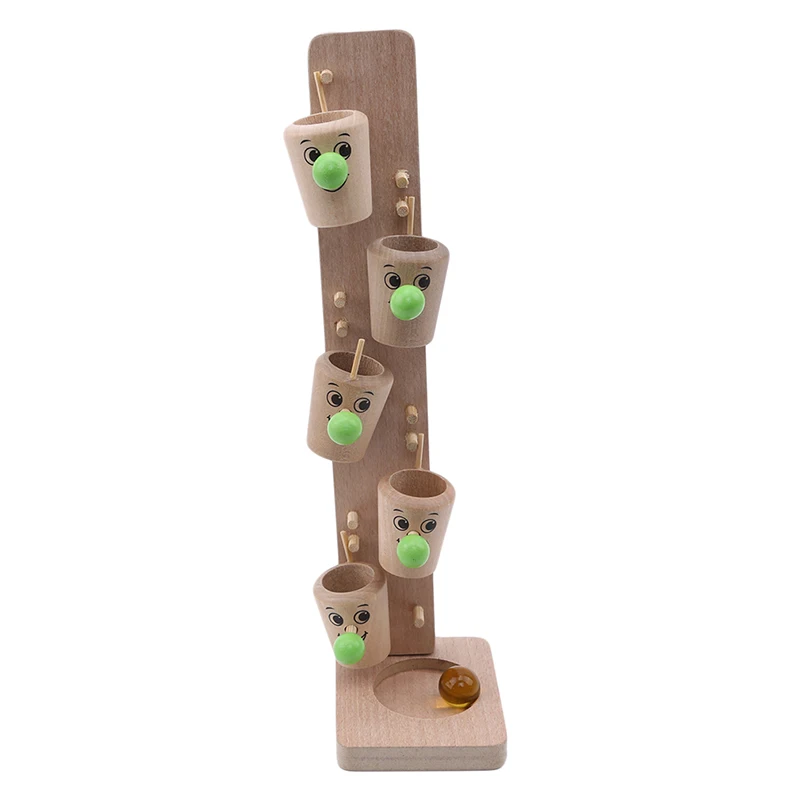 Kūdikių Montessori Medinių Blokų Medžio, Stiklo Kamuolys Paleisti Stebėti Žaidimą Vaikams Vaikų Žvalgybos Švietimo Žaislas Kūdikiui Vaikų Dienos Dovanų