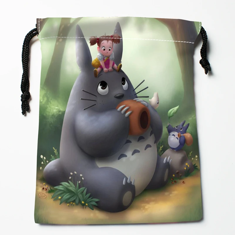 Hayao Miyazaki Totoro Raišteliu Maišeliai Dulkėms Mados Modelio Spausdinimo Saugojimo Krepšiai Berniukų, Mergaičių Gimtadienio Dovanų Maišelis Dydis 18X22cm