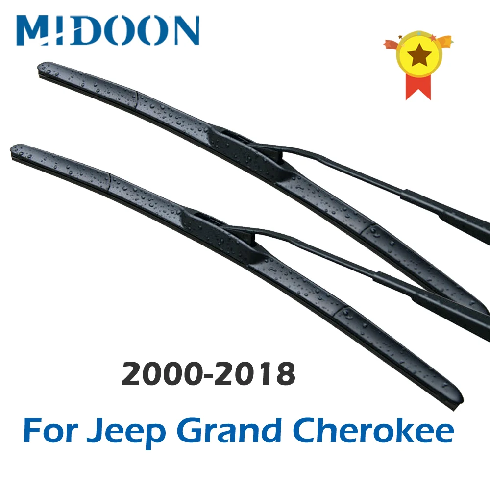 MIDOON Hibridiniai Valytuvai už Jeep Grand Cherokee Tinka Kablys Ginklų Modelio Metai Nuo 2000 m. iki 2018 m