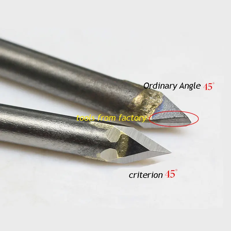 1pc standarto 6*6mm 45 laipsnių kampu lydinio Kelvedžio Bitai graviravimas CNC cutter Akmens Drožyba Įrankiai