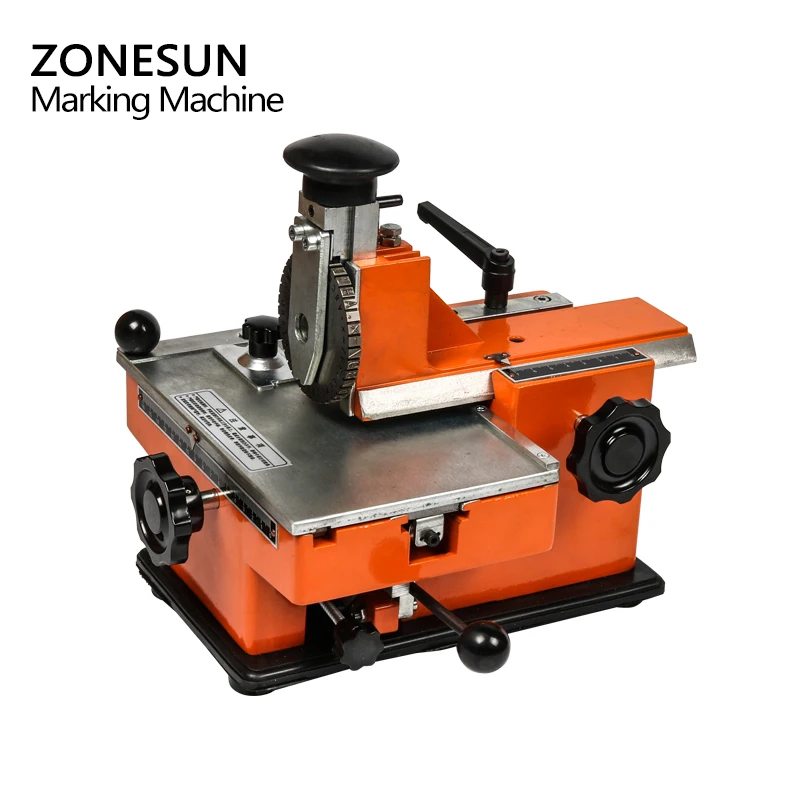 ZONESUN Metalo lakštų embosser vadovas plieno presavimo mašina aliuminio lydinio pavadinimas plokštė štampavimo mašina etiketės graviruoti įrankis