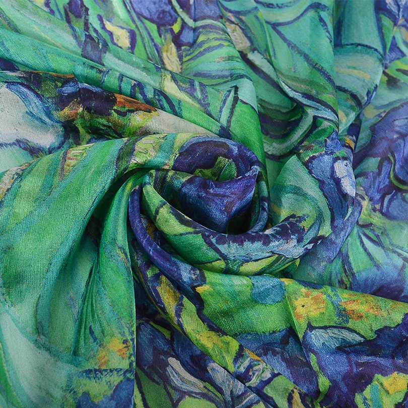 [BYSIFA] Naujų Mėlyna Žalia Šilko skara Skara Moterų Mados Prekės ženklo Gryno Šilko, Ilgi Šalikai Rudens Žiemos Šiltas Kaklo, Galvos Skara Hijab